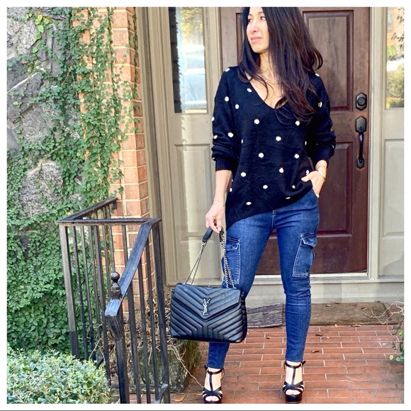 ✨LAST ✨PARIS✨Black polka dot light spring sweater - Picture 4 of 7